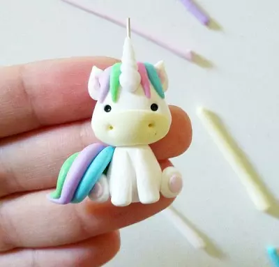 To blind the unicorn: how to make it from lightweight plasticine step by step? We sculpt the union with the bumps in gradually do it yourself. Lajk with children of other crafts 27211_3