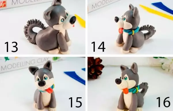 Comment faire un chien de la pâte à modeler? 88 photo Comment faire un chien pour les enfants de glands et de pâte à modeler? Haquette étape par étape et autres chiffres 27212_44