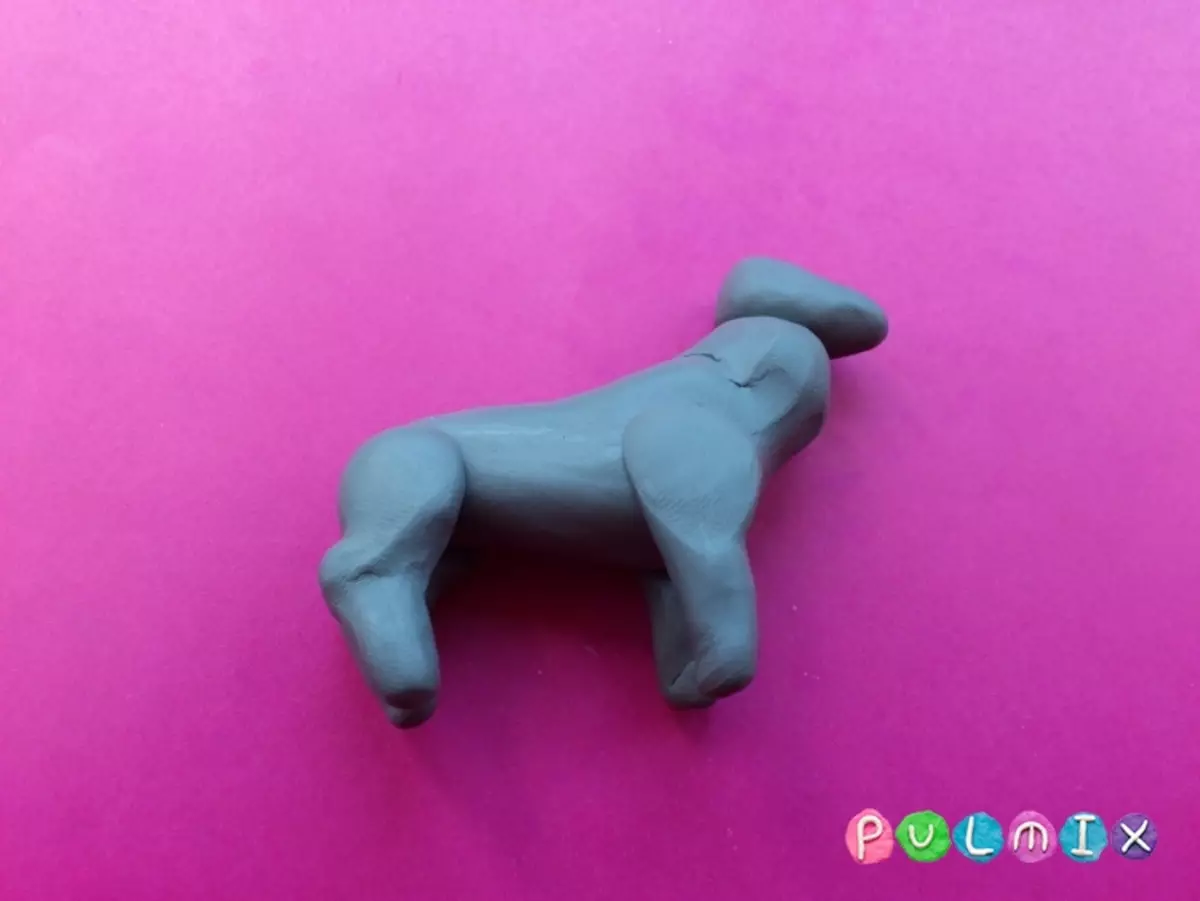 Como fazer um cachorro de plasticina? 88 Foto Como fazer um cachorro para crianças de bolotas e plasticina? Husk passo a passo e outras figuras 27212_57