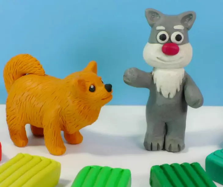 Hoe een hond van plasticine te maken? 88 Foto Hoe een hond te maken voor kinderen van eikels en plasticine? Stap-by-step-husk en andere figuren 27212_88