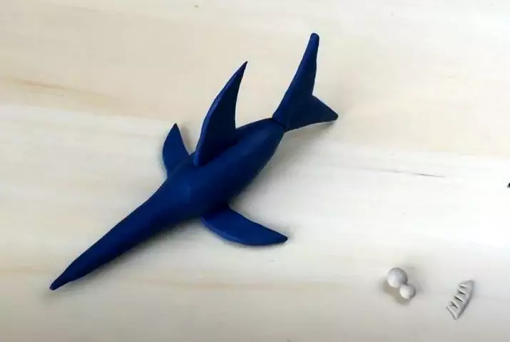 Fish of Plasticine: Fish modellezés a gyermekek kartonján. Hogyan készítsünk egy arany halat a saját kezével? Lepim a hal kard és egy bohóc hal lépésről lépésre 27217_34