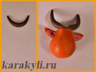 Bull alates Plasticine: Kuidas teha pulli sammu välja koonuseid ja plastiliin? Kuidas teha pea figuriin lastele? Light modelleerimine oma kätega 27218_11