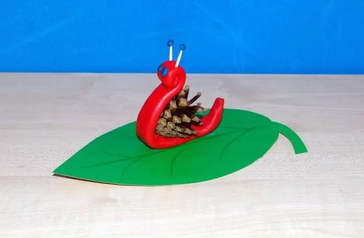 橡皮泥蜗牛（50张）：如何做板栗的孩子吗？如何用艾叶一步步做呢？与壳体和一次性熨烫。如何雕刻蜗牛在纸板上？ 27221_41