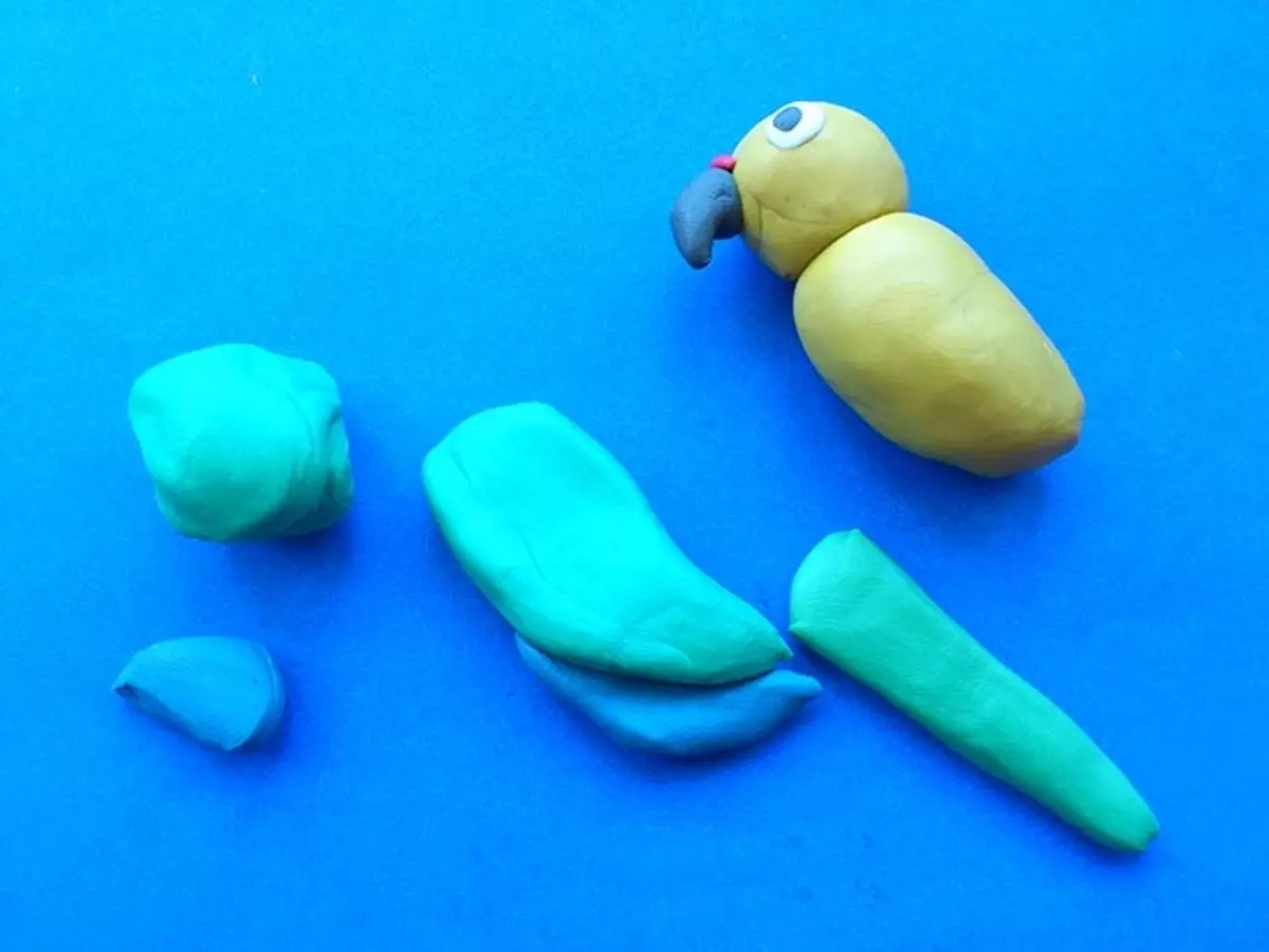 Bulbie de plastilina: ¿Cómo hacer un hermoso ave a los niños? Poniendo los pájaros con sus propias manos en 3-4 años y 5-6 años. ¿Cómo hacer un pájaro de invierno estadonamente? 27225_40