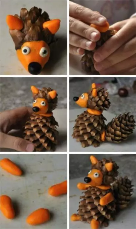 Fox fra plasticine (43 bilder): Hvordan lage en festeanord fra plasticine og stikker trinn for trinn for barn? Hvordan gjøre det nybegynner med egne hender? 27231_14