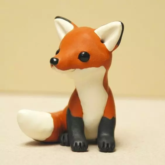 Fox fra plasticine (43 bilder): Hvordan lage en festeanord fra plasticine og stikker trinn for trinn for barn? Hvordan gjøre det nybegynner med egne hender? 27231_2