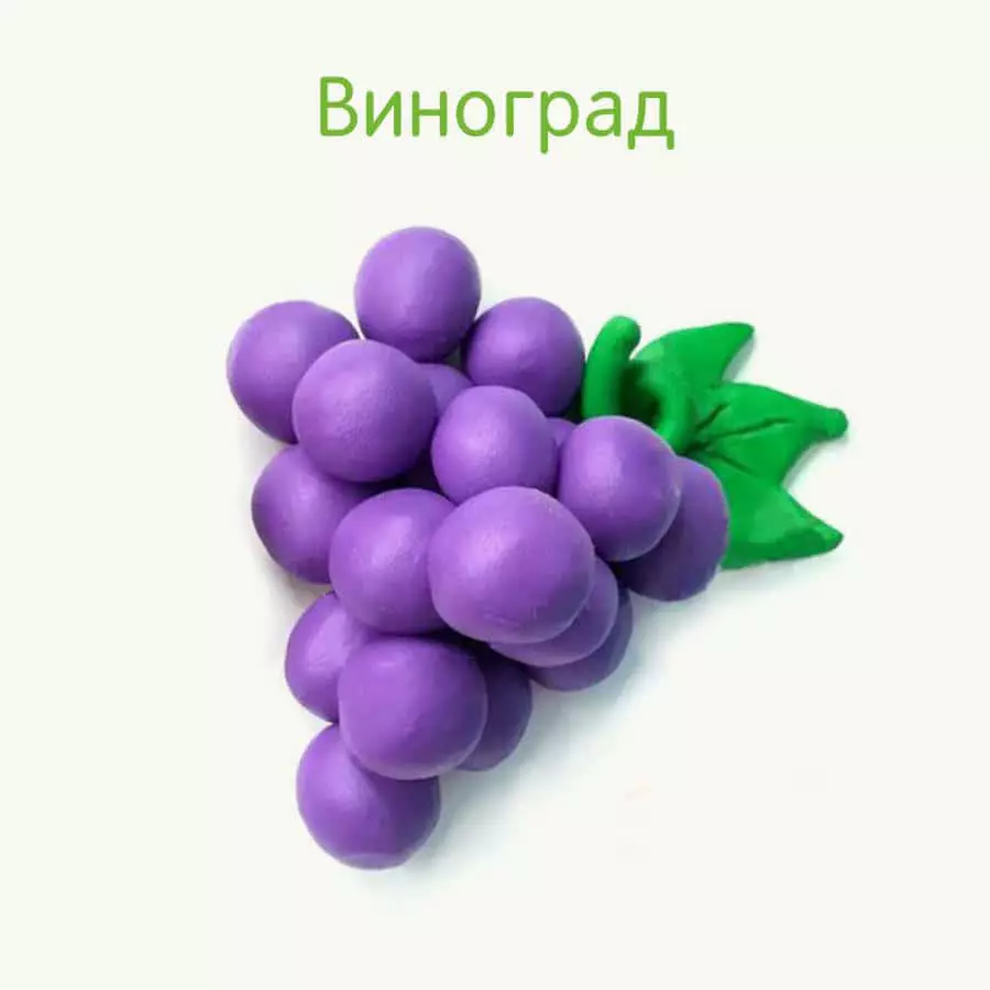 Uve da plastilina: modellazione di fogli per bambini. Come fare un grappolo d'uva con le tue mani passo dopo passo? Come renderlo su cartone? 27234_4