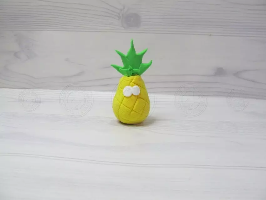 Ananas aus Plastilin: wie es Schritt für Schritt zu machen, mit Kindern? Was brauchen Sie, Ananas zu machen? Tipps zur Verlegung 27235_10