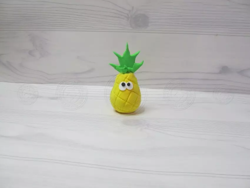 Ananas aus Plastilin: wie es Schritt für Schritt zu machen, mit Kindern? Was brauchen Sie, Ananas zu machen? Tipps zur Verlegung 27235_11