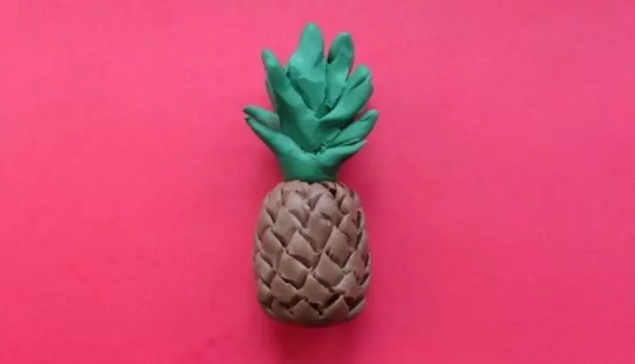 Frugt af plastik (43 billeder): Kurvmodellering Frugt til børn. Sådan sculpt vase med frugt fra letvægts plasticine? Hvad mere kan du lave? 27243_22