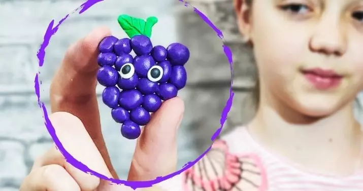 Fruits de plastilina (43 fotos): cistella de modelatge de fruites per a nens. Com esculpir el gerro amb fruites de plastilina lleugera? Què més pot fer? 27243_25