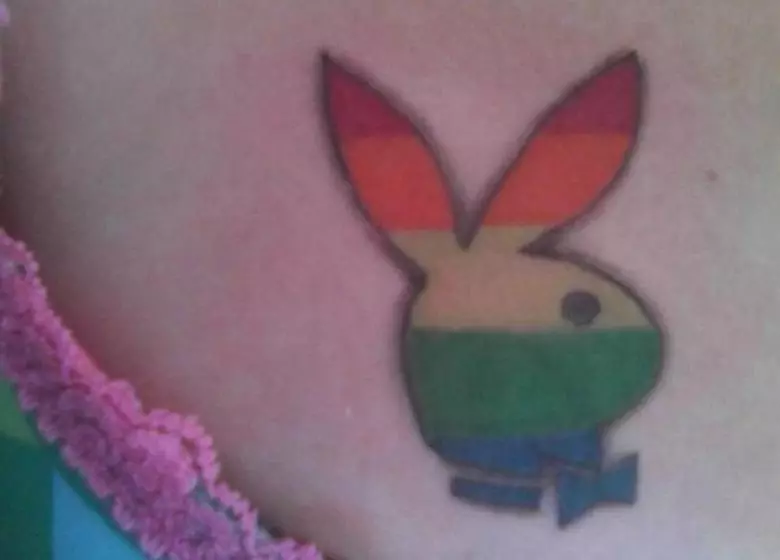 纹身“花花公子”：胸衣价值兔子。最好的草图。纹身在手指和身体的其他部位 276_10