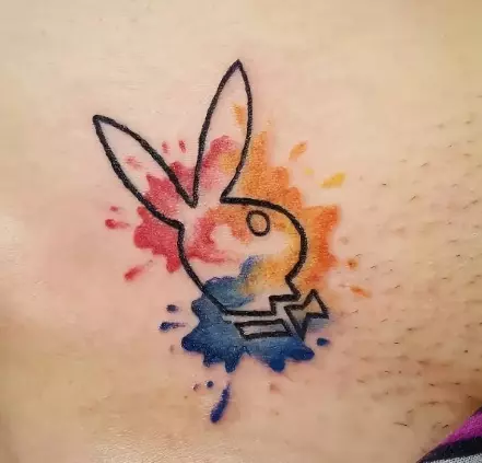 纹身“花花公子”：胸衣价值兔子。最好的草图。纹身在手指和身体的其他部位 276_18