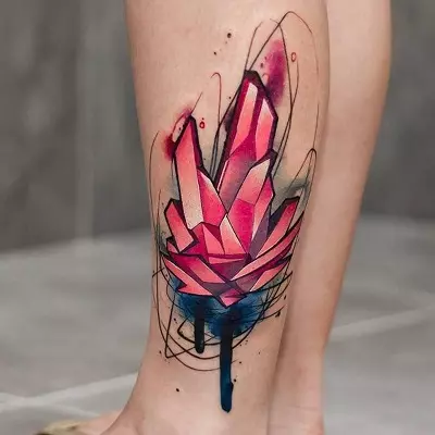 Τατουάζ σε στυλ αφαίρεσης: σκίτσα για τα κορίτσια και για παιδιά, τατουάζ στο χέρι και στον ώμο, στο λαιμό και το πόδι, στο πίσω μέρος και σε άλλα μέρη του σώματος, το νόημά τους 277_41