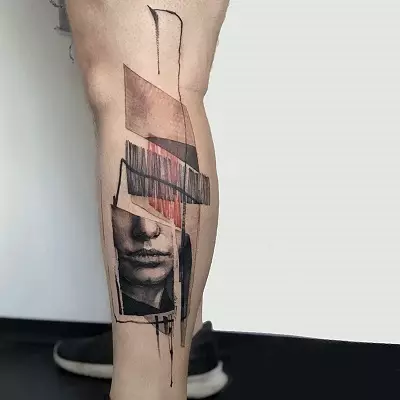 Tatuaxe en estilo Abstracción: bocetos para nenas e para rapaces, tatuaxe na man e no ombreiro, no pescozo e na perna, na parte traseira e noutras partes do corpo, o seu significado 277_6