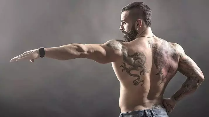 Tattoo z zmaji (68 fotografij): skice in vrednosti. Tetovaže na roki in na rami, na hrbtu in na kolku, na vratu in nogi, na podlakti in na drugih delih telesa 279_2