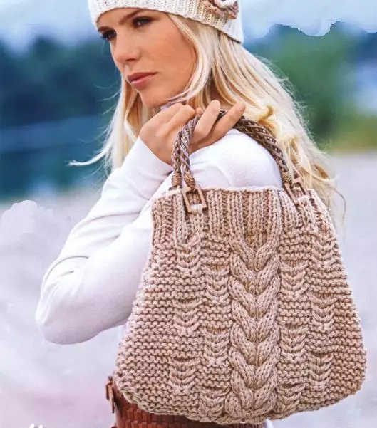 Gebreide tassen (67 foto's): kinder- en vrouwelijk model van satijnen linten, touw en pakketten, evenals stijlvol ontwerp voor de zomer 2804_8