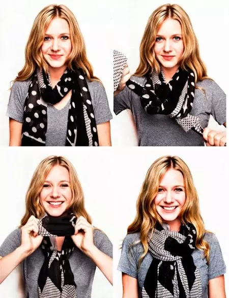 How to tie a knitted scarf (50 photos): how beautiful to tie a woolen scarf 2845_20