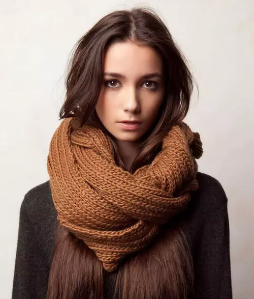 Como amarrar unha bufanda de punto (50 fotos): Que fermoso para atar unha bufanda de la 2845_3