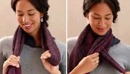 How to tie a knitted scarf (50 photos): how beautiful to tie a woolen scarf 2845_30