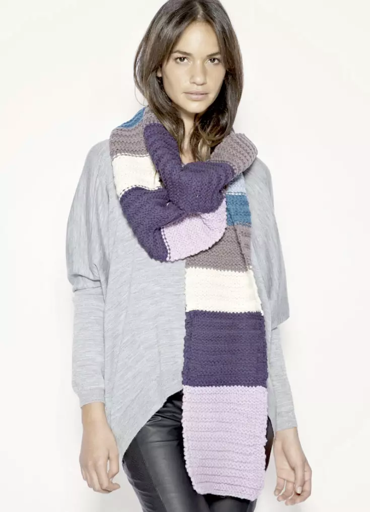 Cómo atar una bufanda de punto (50 fotos): lo hermosa de atar una bufanda de lana 2845_39