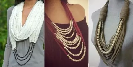 Schal-Halskette (29 Fotos): Modelle mit Perlen, Wie trägt man 2869_14