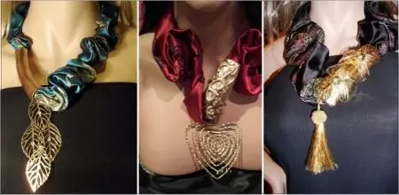 Šatka-náhrdelník (29 fotografií): modely s korálkami, ako nosiť 2869_7