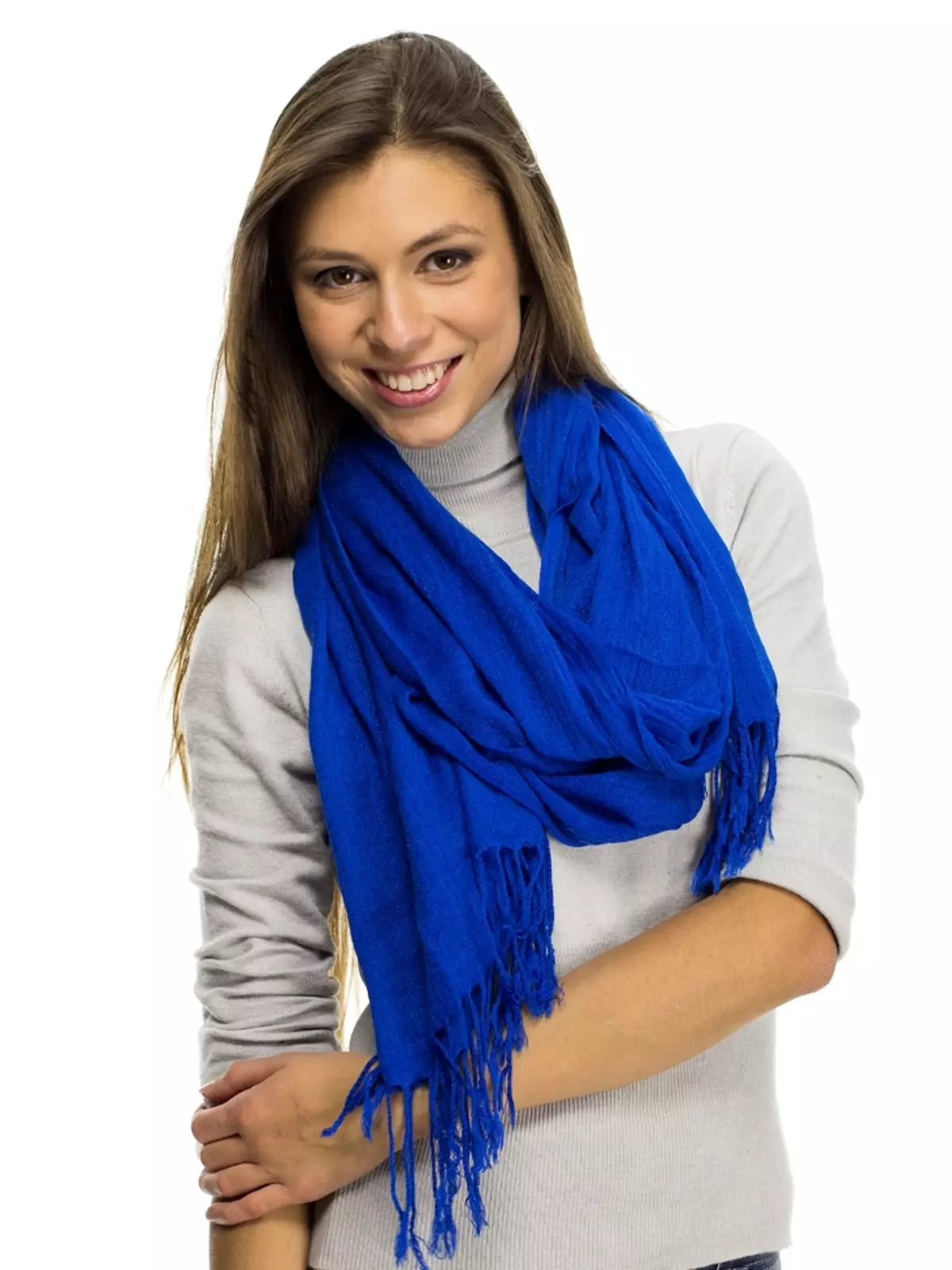 Голубые с шарфами