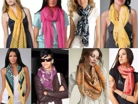 سلک سکارف (42 فوٹو): خواتین کے خوبصورت ماڈل، قدرتی ریشم سے پہننے کے لئے کس طرح 2880_39