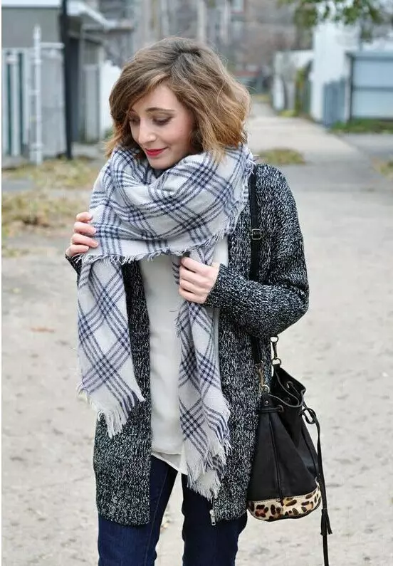 Cashmere Scarf (48 fotografija): Modeli vune, kako odabrati 2885_17