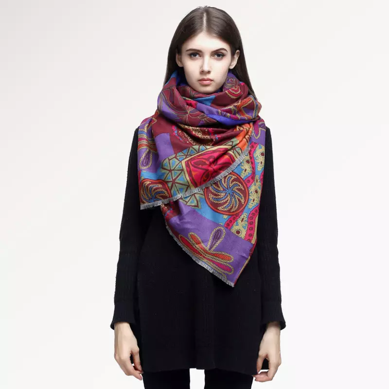 Cashmere Scarf (48 fotografija): Modeli vune, kako odabrati 2885_20