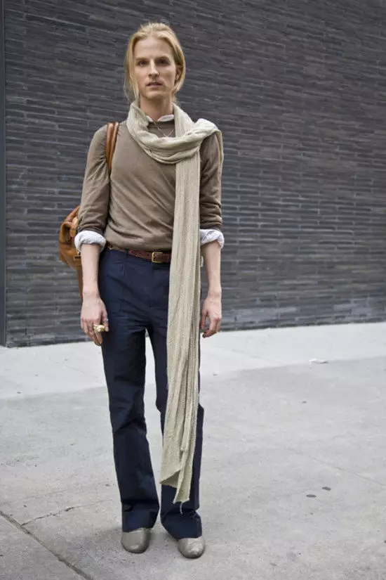 如何绑长围巾（79张照片）：美丽的方式领带针织，温暖的羊毛和冬天非常长的围巾 2898_7