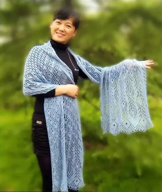 Iepenwurk sjaal (83 foto's): Lace, fan lint-lace, fan seksje yarn 2899_20