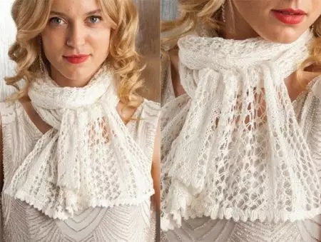 Openwork scarf (83 ფოტო): Lace, საწყისი ლენტი მაქმანი, საწყისი სექციური ნართი 2899_68