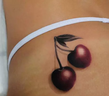 紋身“櫻桃”：兩個櫻桃，紋身素描的價值。我在哪裡可以申請？ 289_27
