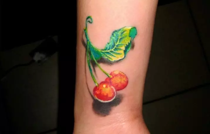 紋身“櫻桃”：兩個櫻桃，紋身素描的價值。我在哪裡可以申請？ 289_9