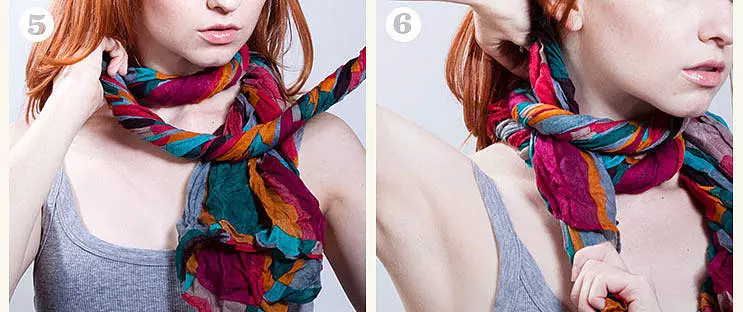 نحوه کراوات روسری (110 عکس): روش های زیبا و شیک برای اتصال، توربان و سایر گزینه ها برای روسری مربع و ضخیم 2908_25