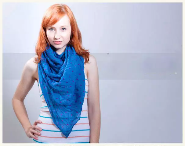 如何绑围巾（110张）：美丽而时尚的捆绑方式，马头巾和其他方形和厚围巾的选择 2908_36