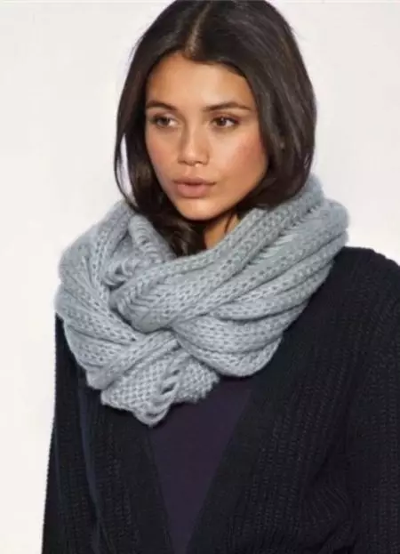 Hoe een sjaal binden (110 foto's): mooie en modieuze manieren om te binden, tulband en andere opties voor vierkante en dikke sjaal 2908_48