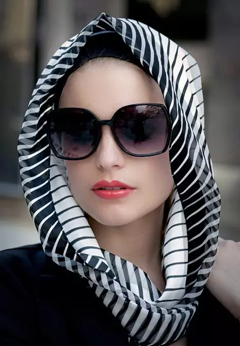 如何绑围巾（110张）：美丽而时尚的捆绑方式，马头巾和其他方形和厚围巾的选择 2908_88