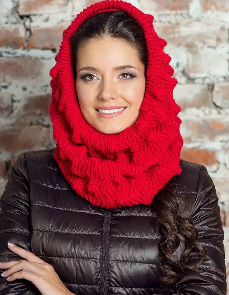 Roter Schal (70 Fotos): Welches zu tragen, zu welcher Jacke geeignet ist, rot, rote, rote und weiße, rotblaue Option 2913_60