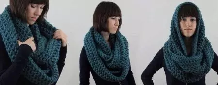 Hoe een sjaal-sneud (65 foto's) te binden: varianten van de tie van de sjaal-acht, sjaalbuizen of ronde op de nek prachtig en rechts 2923_20