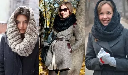Hoe een sjaal-sneud (65 foto's) te binden: varianten van de tie van de sjaal-acht, sjaalbuizen of ronde op de nek prachtig en rechts 2923_43