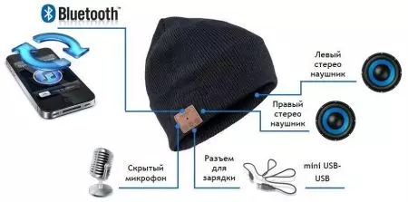 Ականջակալներ Hat (52 լուսանկար). Ներկառուցված Bluetooth ականջակալներով եւ ականջակալներով մոդելներ 2945_7