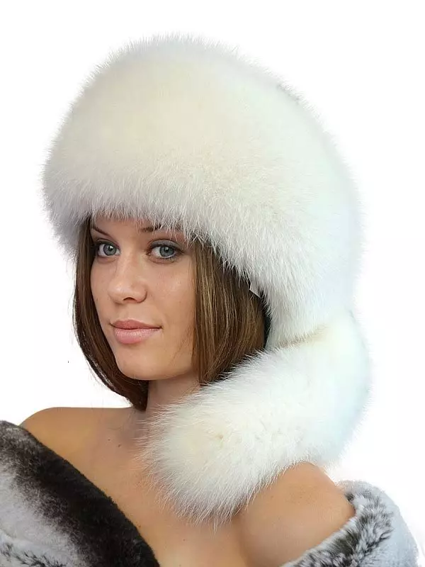 Piel gorras para mujer (117 fotos): hat-cinta, modelos de moda 2021-2022 hechos de piel chernoburki, visón y otras pieles naturales 2949_23