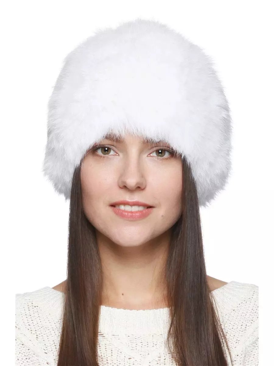 Hats femení de pell (117 fotos): cinta de barret, models de moda 2021-2022 Fabricat en pell Chernoburki, visó i altres pells naturals 2949_49