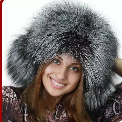 Hats femení de pell (117 fotos): cinta de barret, models de moda 2021-2022 Fabricat en pell Chernoburki, visó i altres pells naturals 2949_67