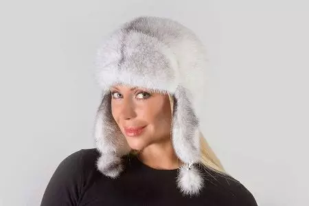 Лента-Ушанка (131 фотографии): со уши и крзно од овча, бела, со она што носејќи женски минк, зима од Чернобурки, со крзно 2953_19