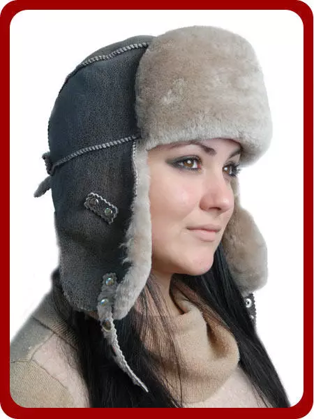 Лента-Ушанка (131 фотографии): со уши и крзно од овча, бела, со она што носејќи женски минк, зима од Чернобурки, со крзно 2953_69