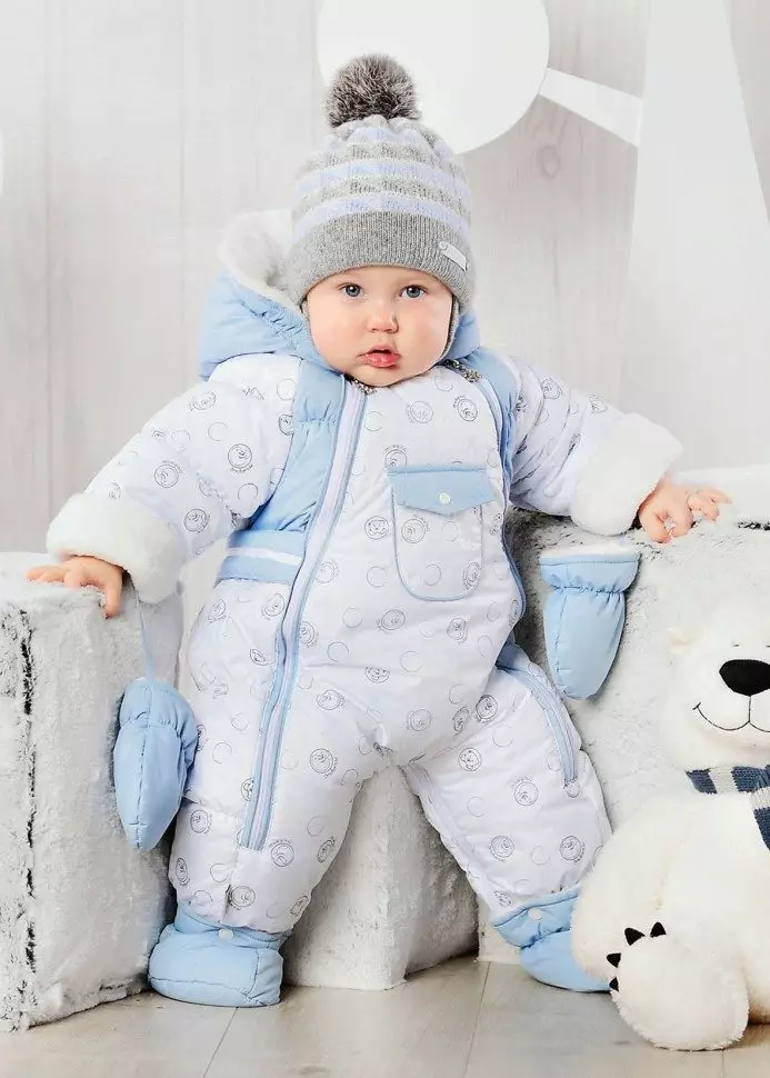 Зимске капе за новорођенчади (59 фотографија): кацига, плетени топли модели, од Если, шешир са зеконим ушима, вунени, на екстракту 2963_25